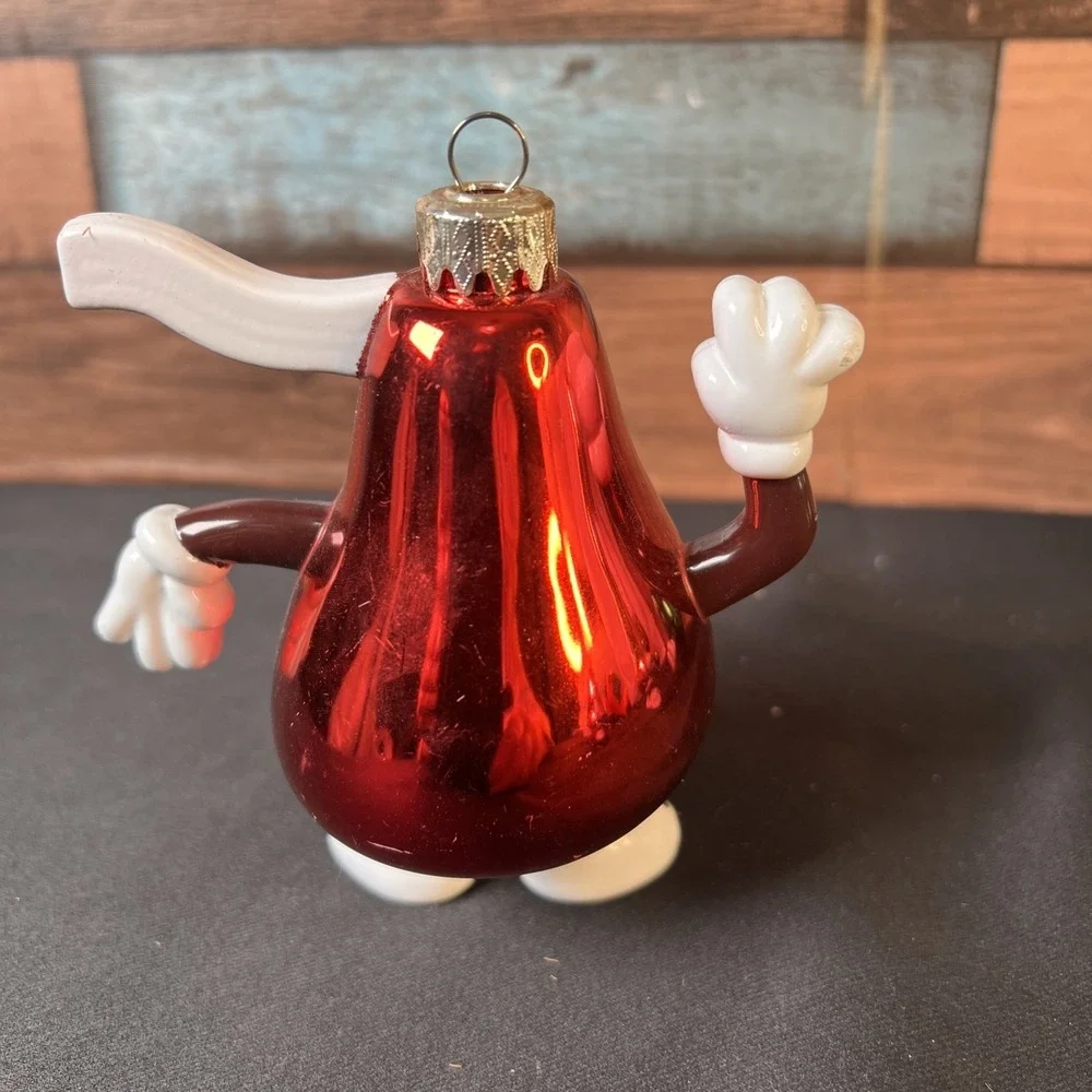 Vintage 1998 Set‎ Of 4 Hershey's Kisses Glass Christmas Tree Ornaments  4
